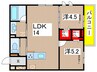 サンコートHIKARI 2LDKの間取り