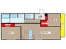 チェリーカーサ西原 2LDKの間取り