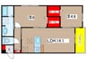 チェリーカーサ西原 2LDKの間取り