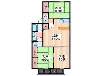 間取図 オリ－ブコ－トＢ棟