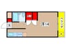 中西ビル 1Rの間取り