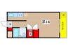 中西ビル 1Rの間取り