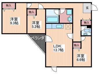 間取図 ロッカバレーナプロヴァンス三滝