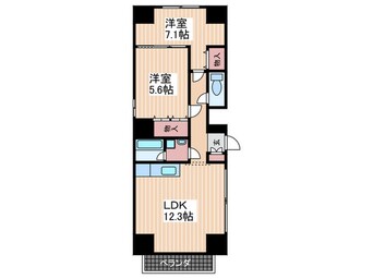 間取図 レスポワール井口台