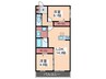 VILLA HAKUYO 2LDKの間取り