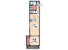 VILLA HAKUYO 1LDKの間取り