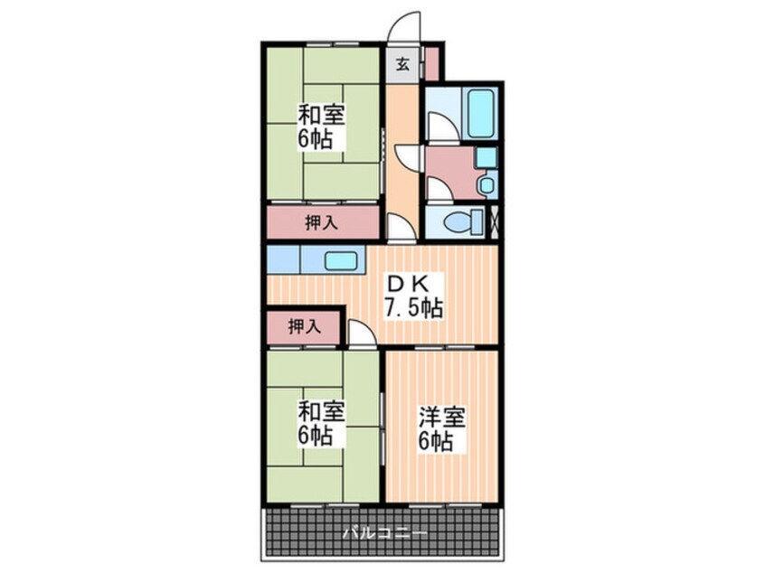 間取図 コーポ井口台