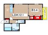 ラ・ココル 1LDKの間取り