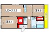 ラ・ココル 2LDKの間取り