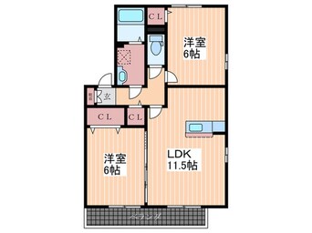 間取図 ハーミテージ　A棟