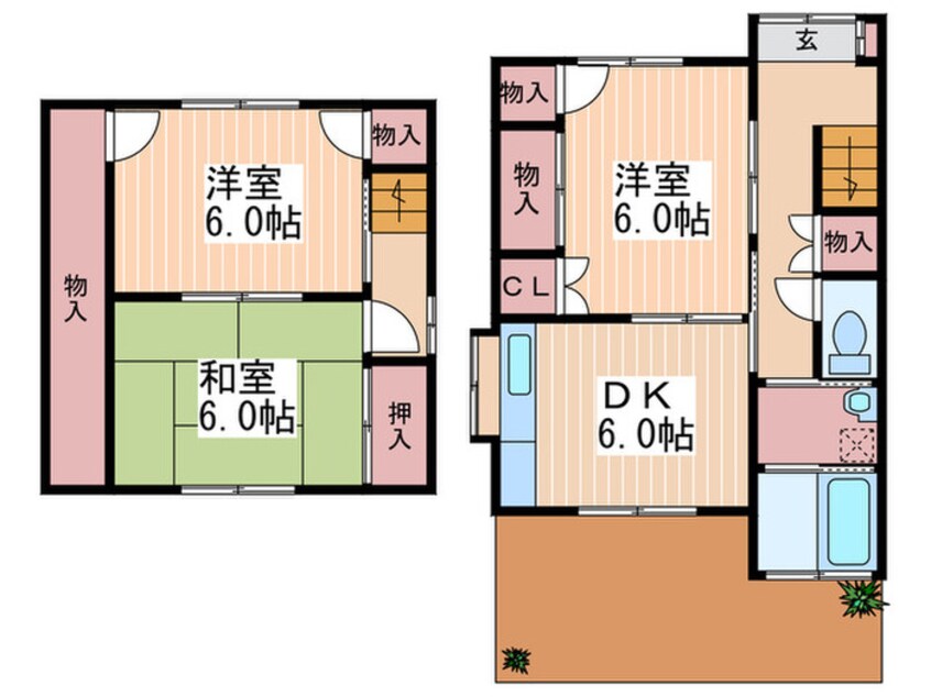 間取図 浦田貸家