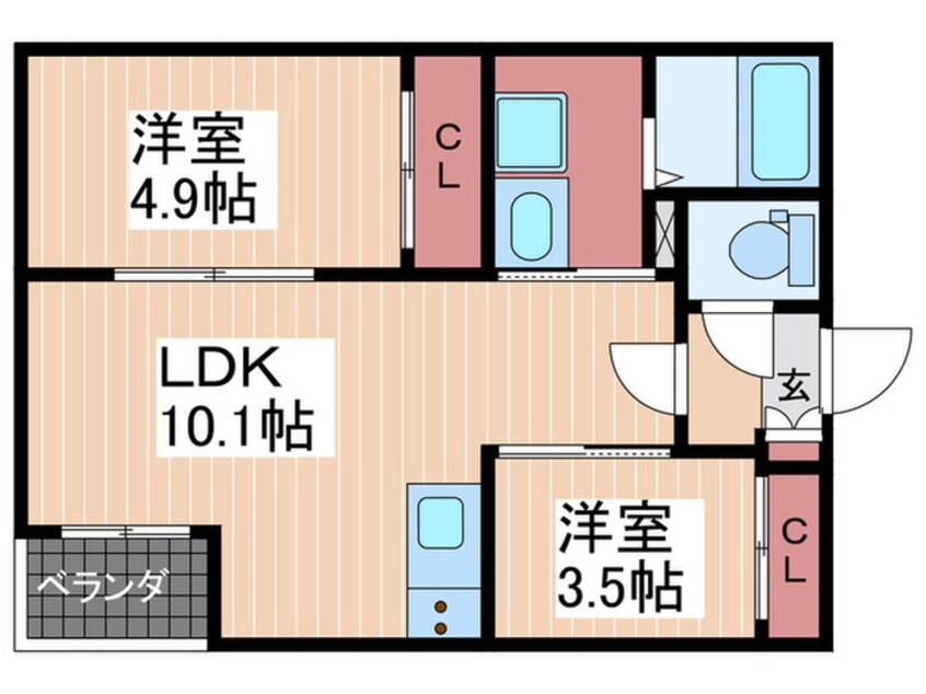 間取図 Regaｌest－F海田
