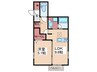 bamboo grass舟入 1LDKの間取り
