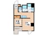 Residence Iconn KAWARAMACHI 1DKの間取り