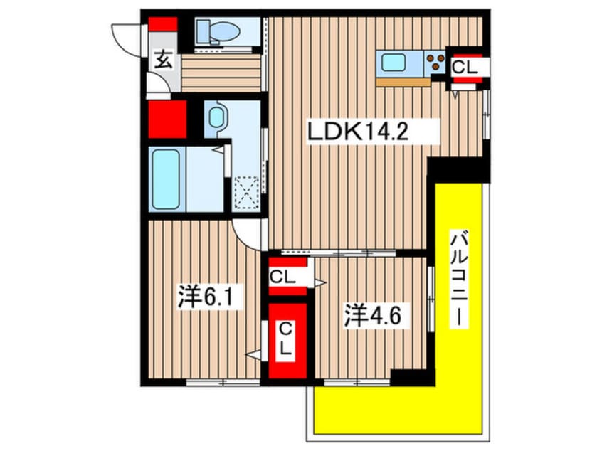 間取図 ボヌール祇園