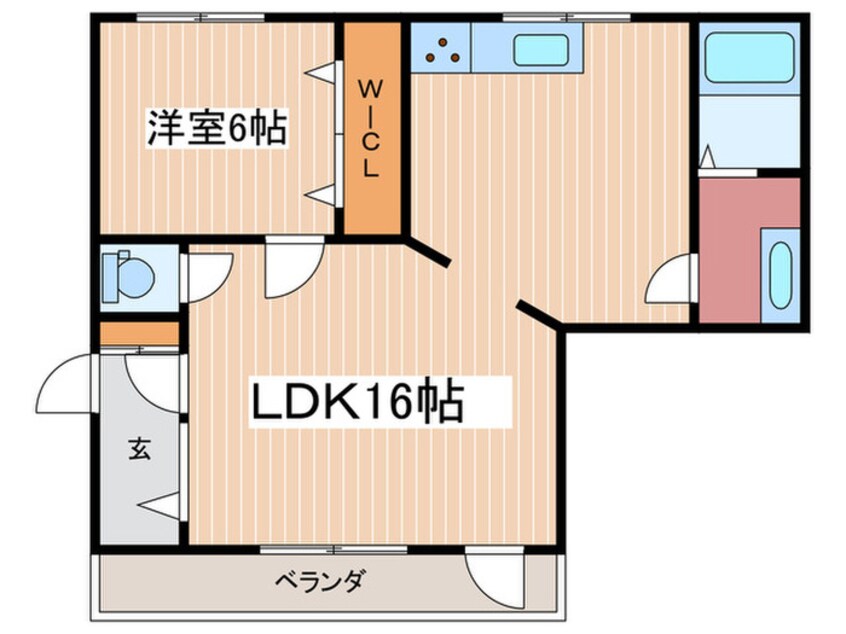 間取図 サンコーポ中広（２０２）