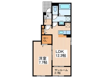 間取図 西条町御薗宇アパートA