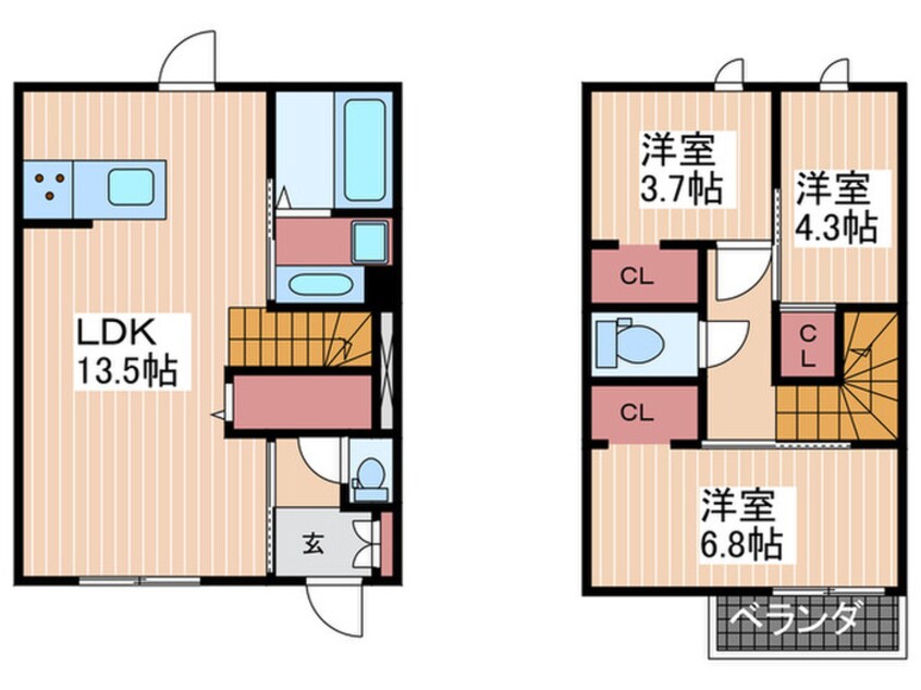 間取図 セレニティ広