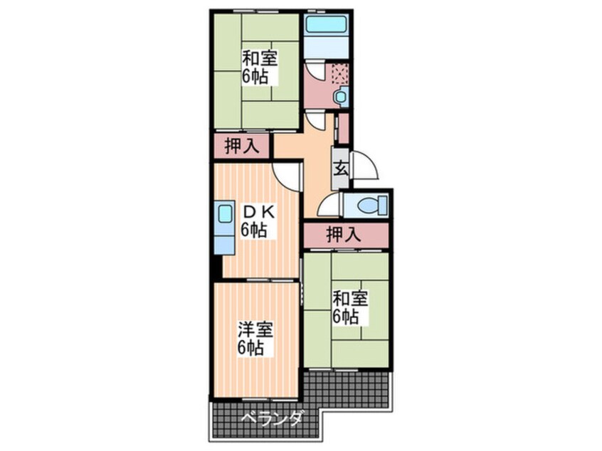 間取図 コーポ仁井田ビル