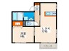 セントラル古江 1LDKの間取り
