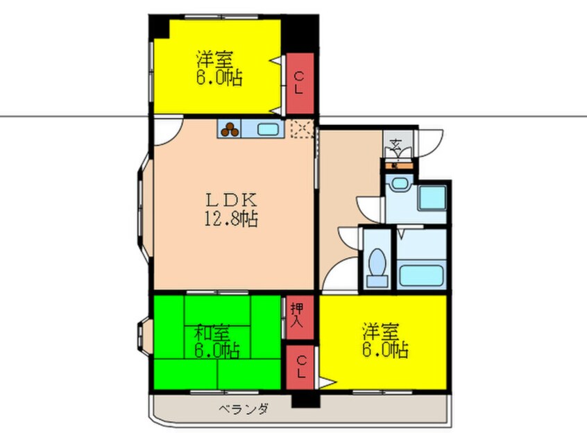 間取図 BAUHAUS千田町