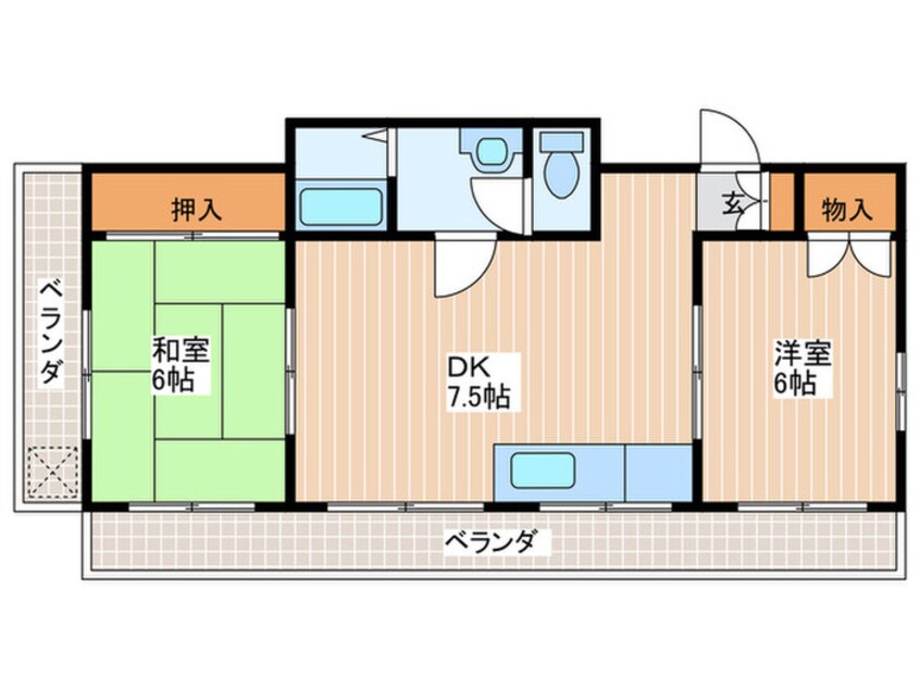 間取図 グランコート庚午中