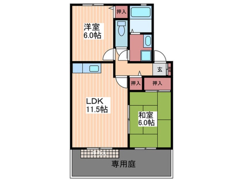 間取図 セジュ－ル安芸