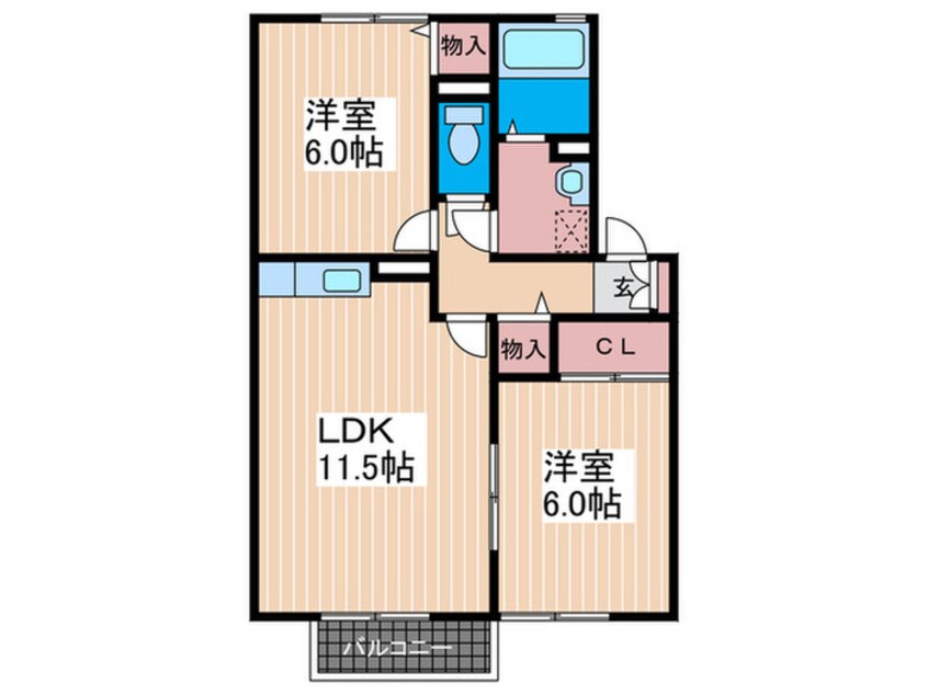 間取図 セジュ－ル安芸