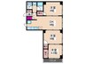 旭マンション 3DKの間取り