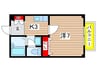 ロイヤルヒルズ　Ａ棟 1Kの間取り