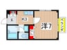 ロイヤルヒルズ　Ｂ棟 1Kの間取り