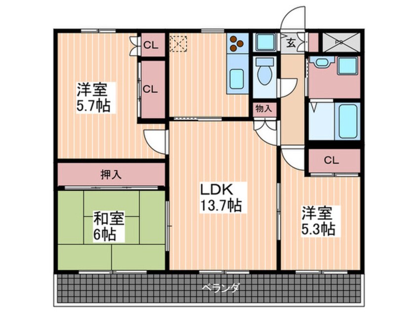 間取図 第５森下ビル