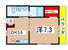 シャルマン山県 1DKの間取り