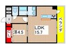 セレッソコ－ト西原 1LDKの間取り