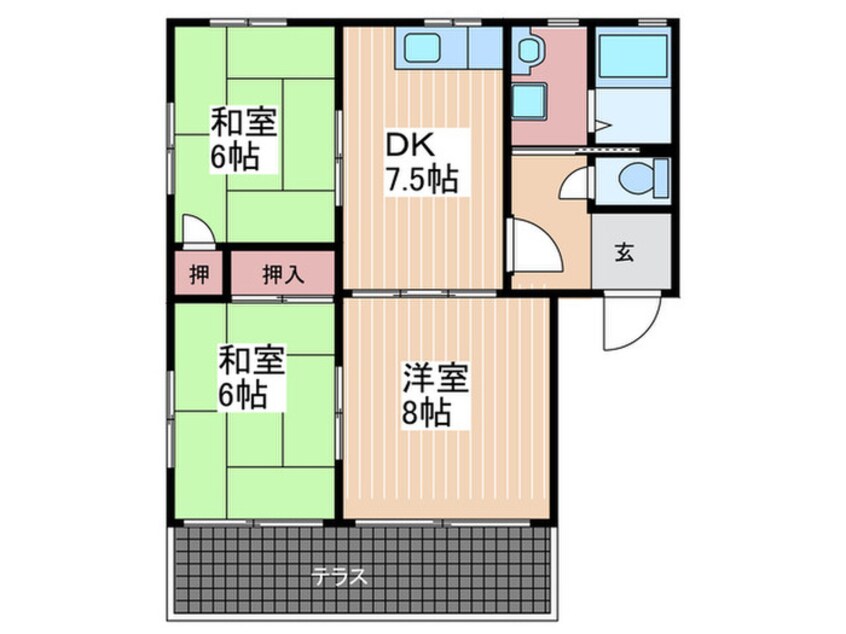 間取図 フレグランス城ヶ丘