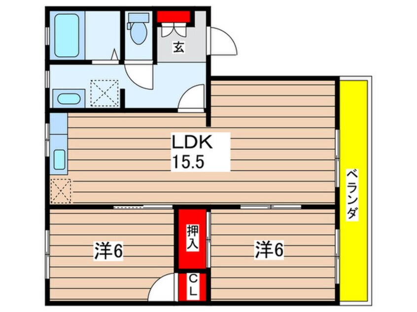 間取図 フレグランス城ヶ丘
