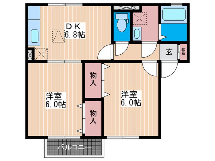 間取図 ラフィネ安芸伍番館