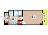 フルリ－ル沖西 1Kの間取り