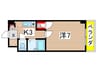 フルリ－ル沖西 1Kの間取り