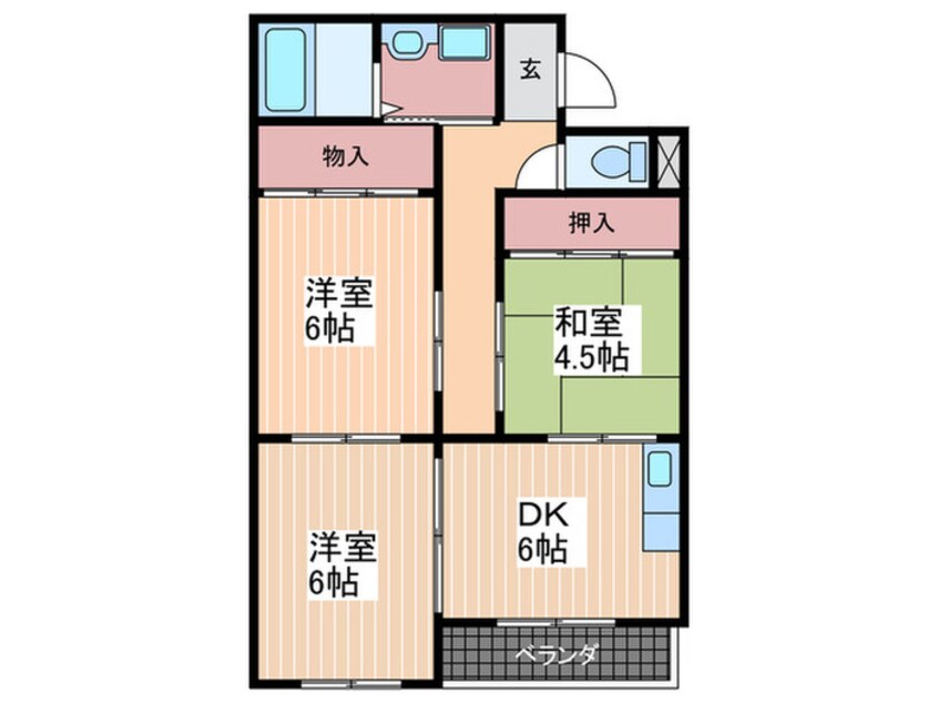 間取図 プリエ庚午