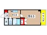 ボヌ－ルⅡ 1Kの間取り