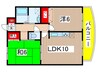 ボヌ－ルⅡ 2LDKの間取り
