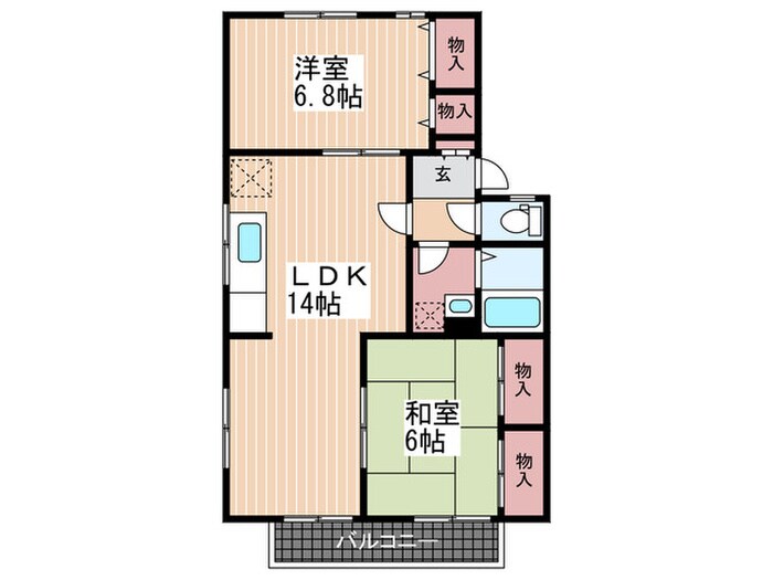 間取り図 サンハイツミナガＡ棟