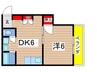 グランディ－ル 1DKの間取り