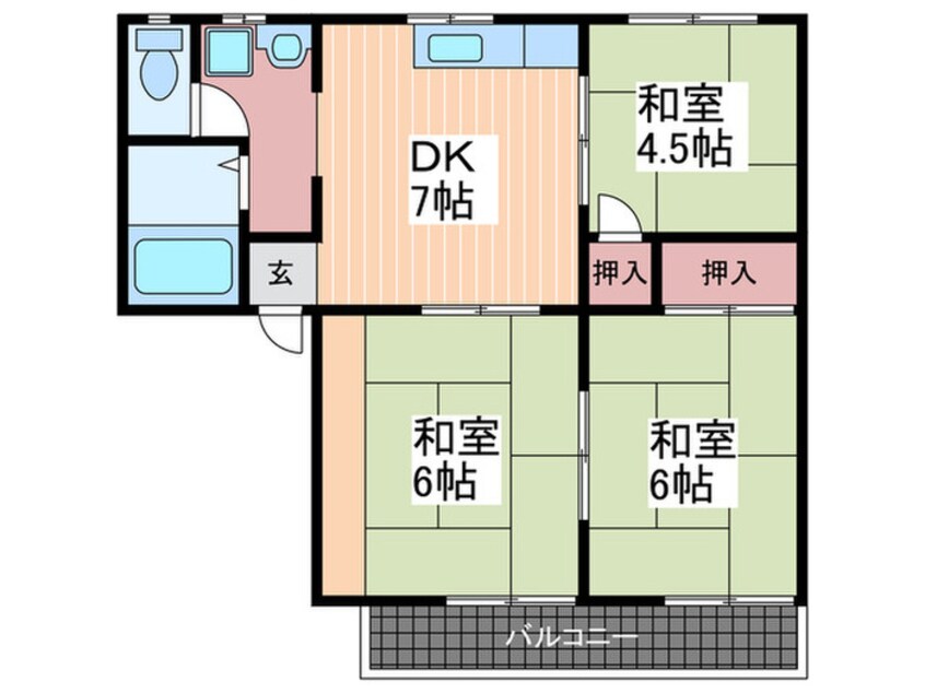 間取図 コーポ原田