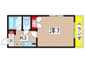 アヴニール祇園 1Kの間取り