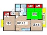 オ－クスＢ棟 3DKの間取り