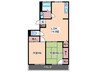 平町マンション 2LDKの間取り