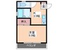 カーサ青崎Ⅱ 1Kの間取り