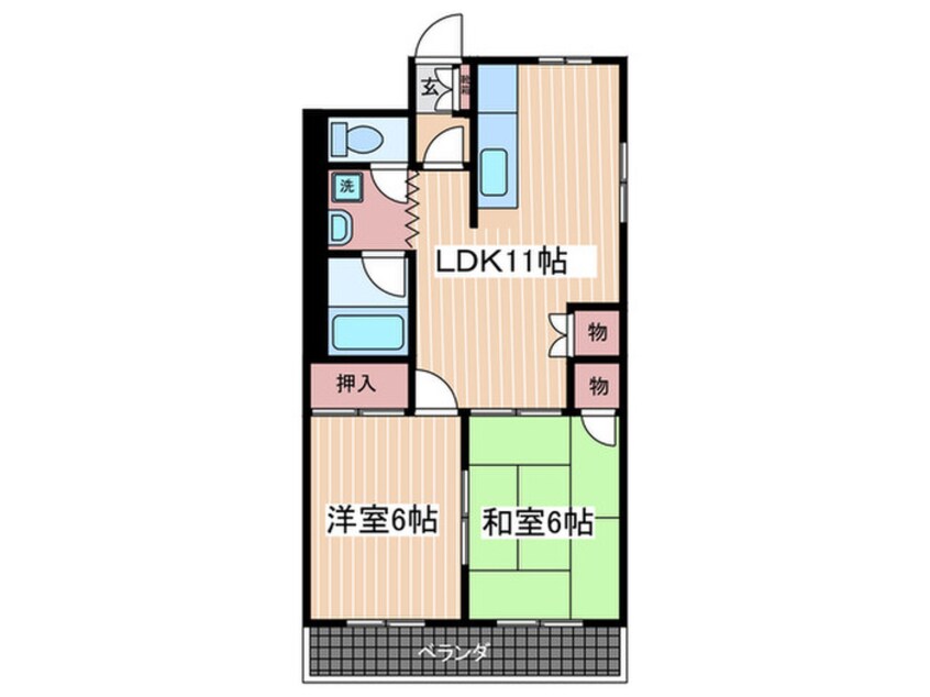 間取図 グランソレイユⅡ